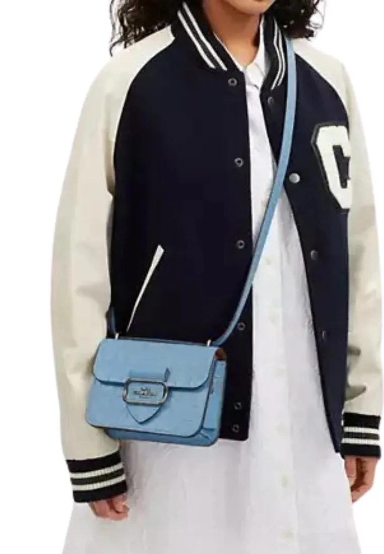 ( AS IS ) Coach Morgan Square Crossbody Bag In Cornflower CN313