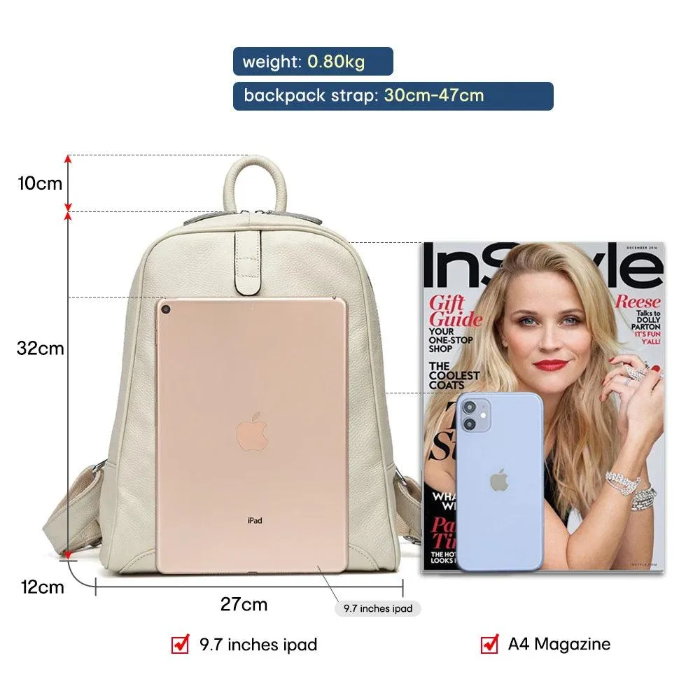 100% Soft Genuine Leather Fashion Women Backpack