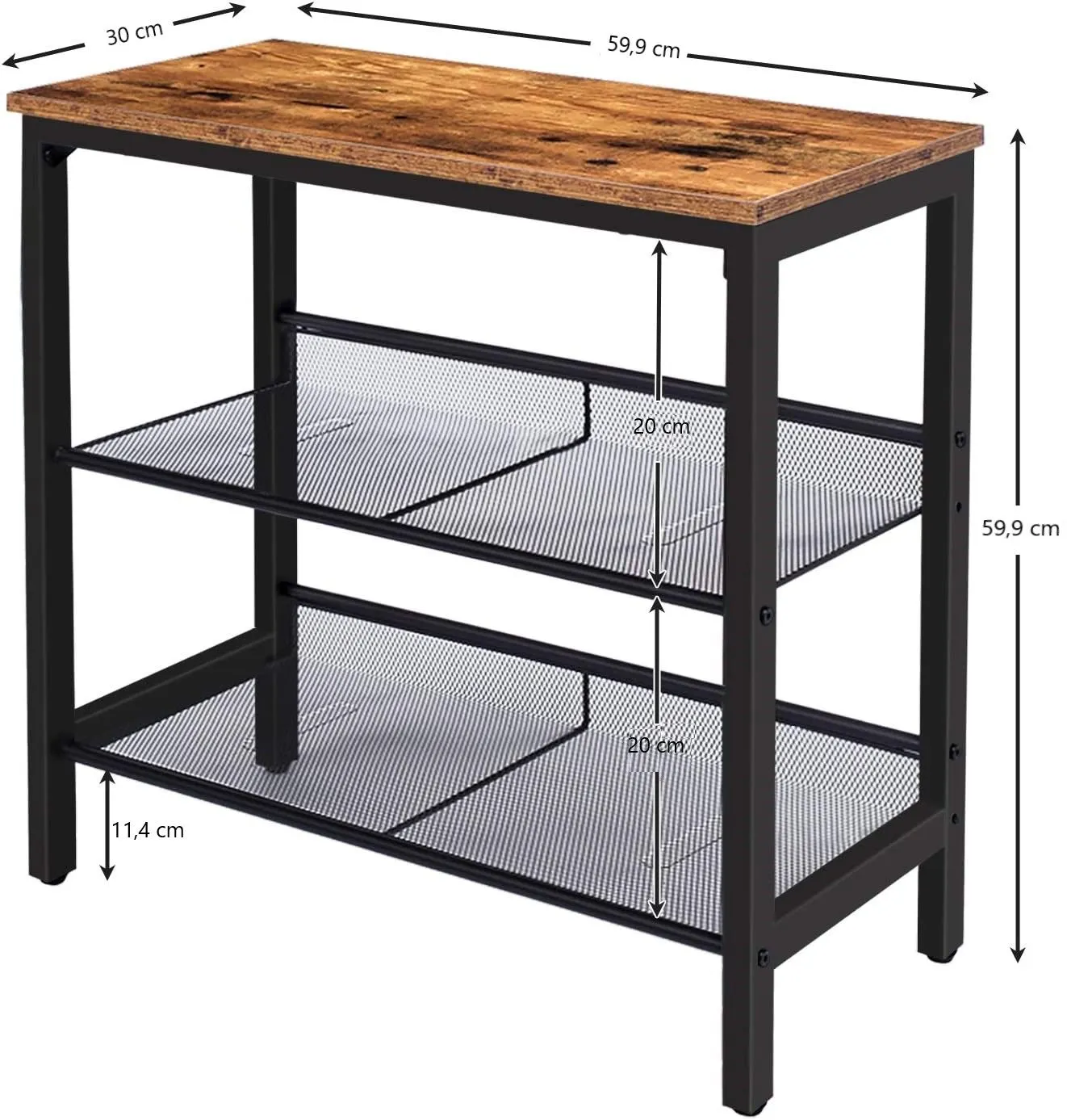 2-Tier Industrial Shoe Rack & Organizer Bench