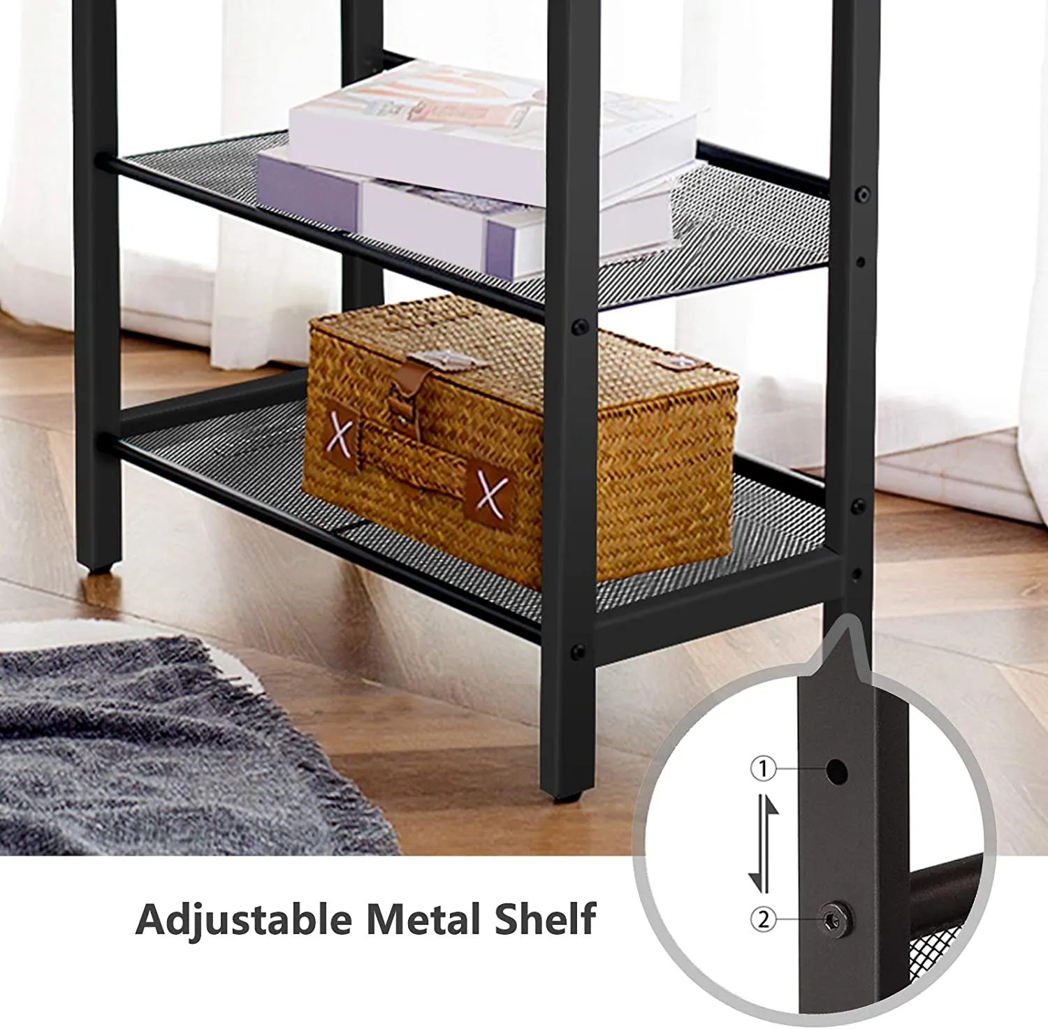 2-Tier Industrial Shoe Rack & Organizer Bench