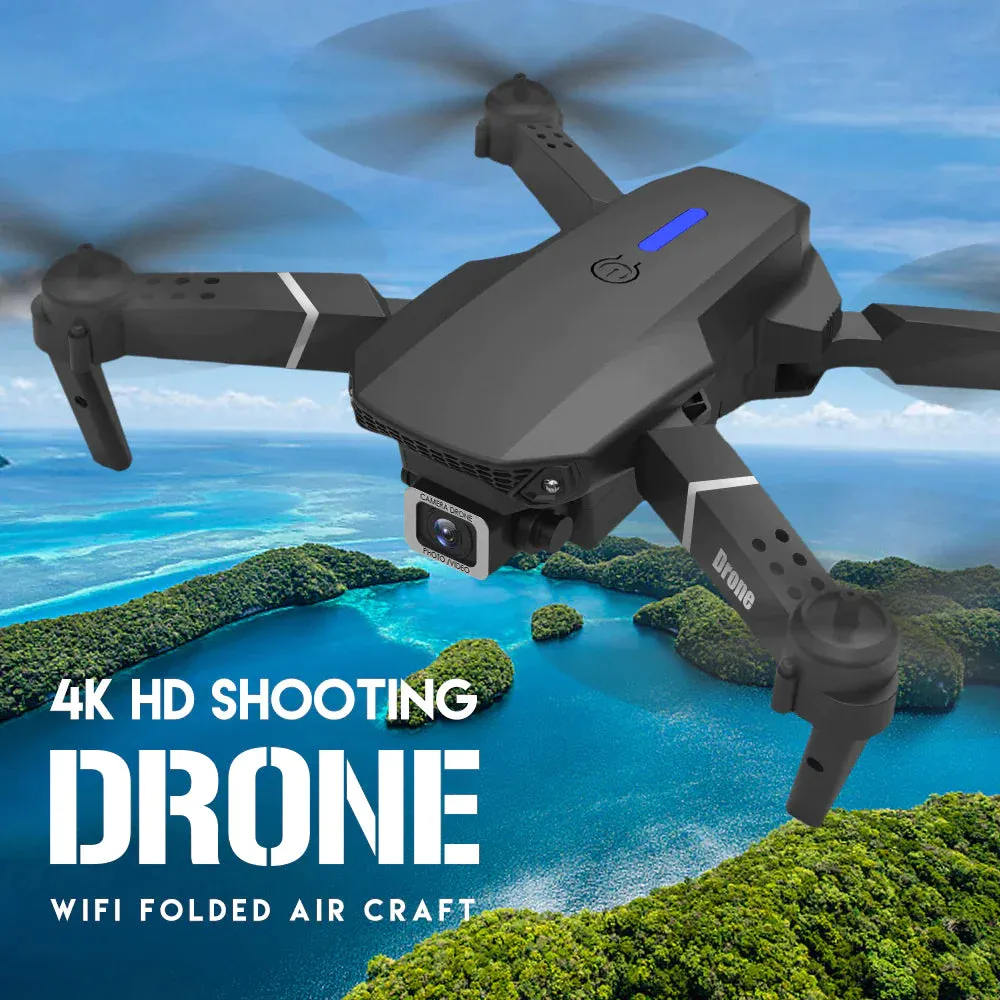 2023 New RC Drone With 4K HD Dual Camera WiFi FPV Foldable Quadcopter  4 Battery