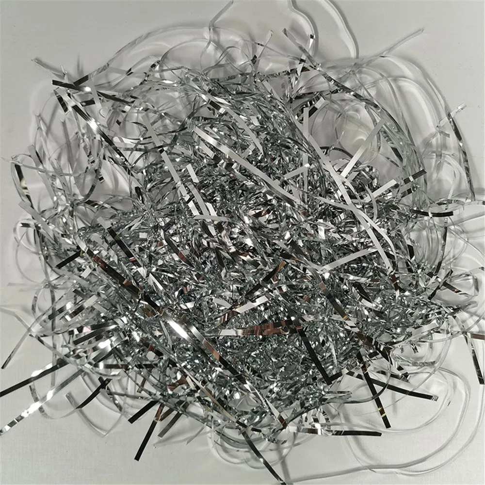 40g Metallic Silver Foil Tinsel Shred