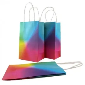 8pk Bright Rainbow Paper Party Gift Bags