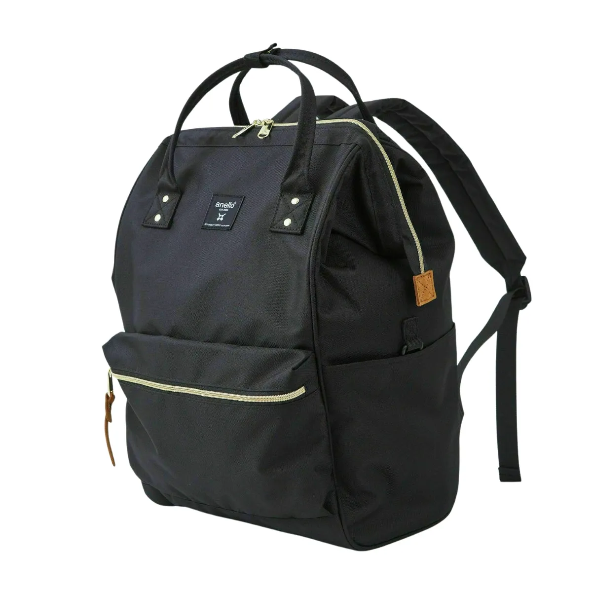 Anello Cross Bottle Backpack Large in Black