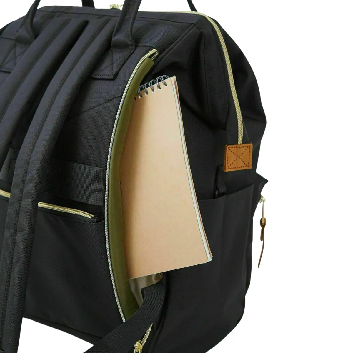 Anello Cross Bottle Backpack Large in Black