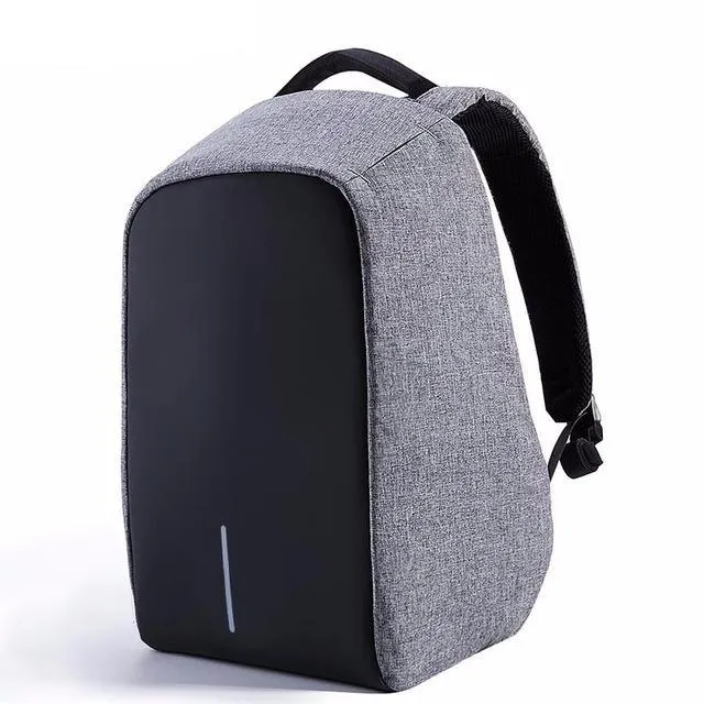 Anti-theft 17.3 inch Laptop Backpack With External USB Charge - Black,Gray