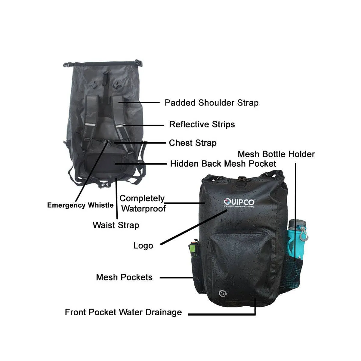 AquaShield Ultimate Waterproof Drybag Backpack - 32L