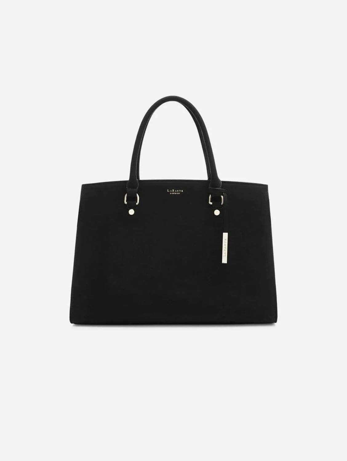 Aricia Vegan Leather Laptop Bag | Black