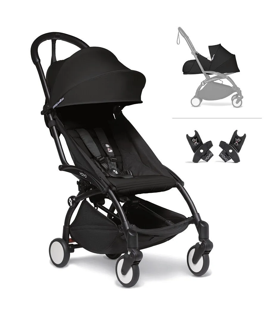 BABYZEN YOYO² Compact Travel Stroller Bundle with 0  Newborn Pack And Car Seat Adapters