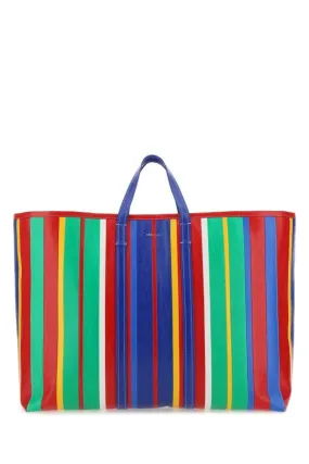 BALENCIAGA | Multicolor leather large Barber shopping bag