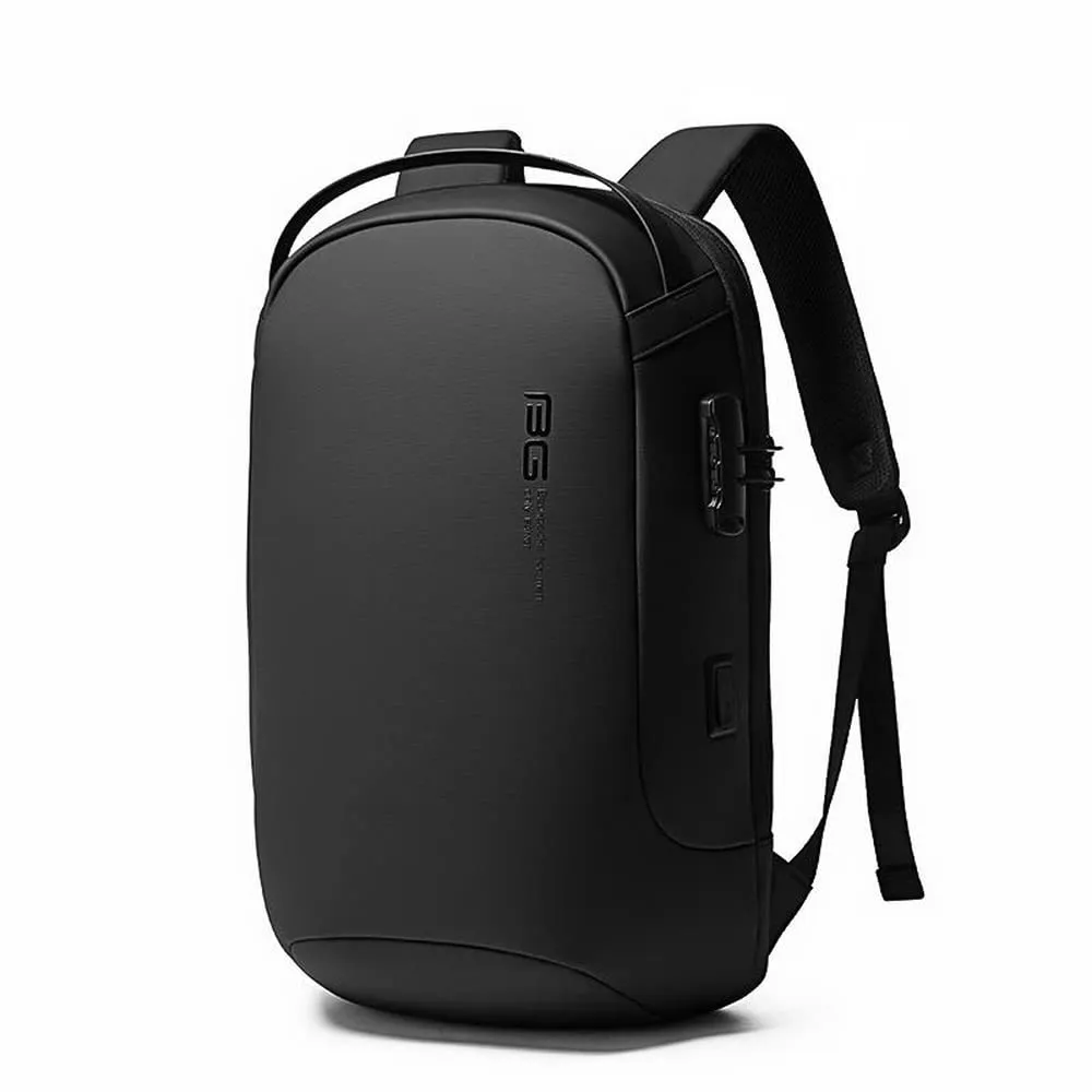 BANGE Water Resistant Anti-Theft Unisex Travel Laptop Backpack With Usb Charging And Password Number Lock (Black) (Small Size) 20 Litre