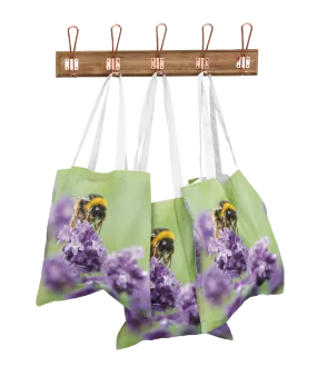 Bee Loving Lavender Wipeable Bag for Life