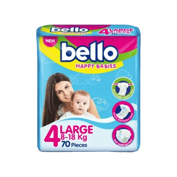 BELLO BABY DIAPER BAG LARGE 4 70PCS