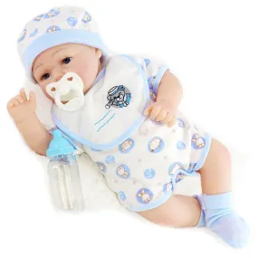 BiBi Doll Reborn Boy "Azul" (43 cm / 17")