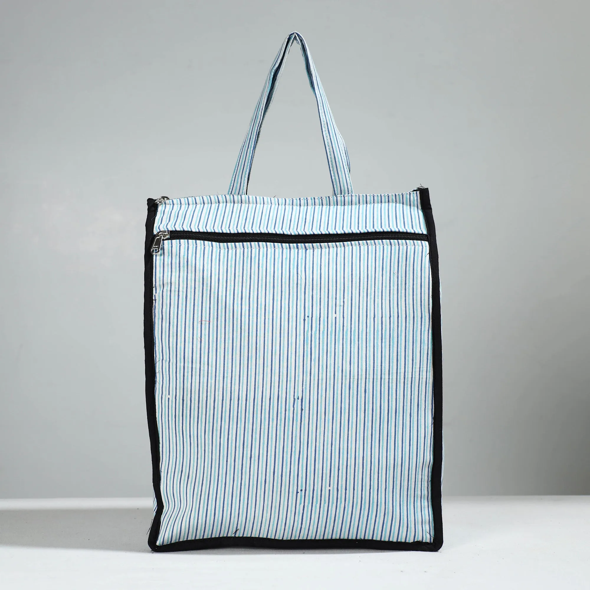 Blue - Handcrafted Cotton Shopping Bag 23