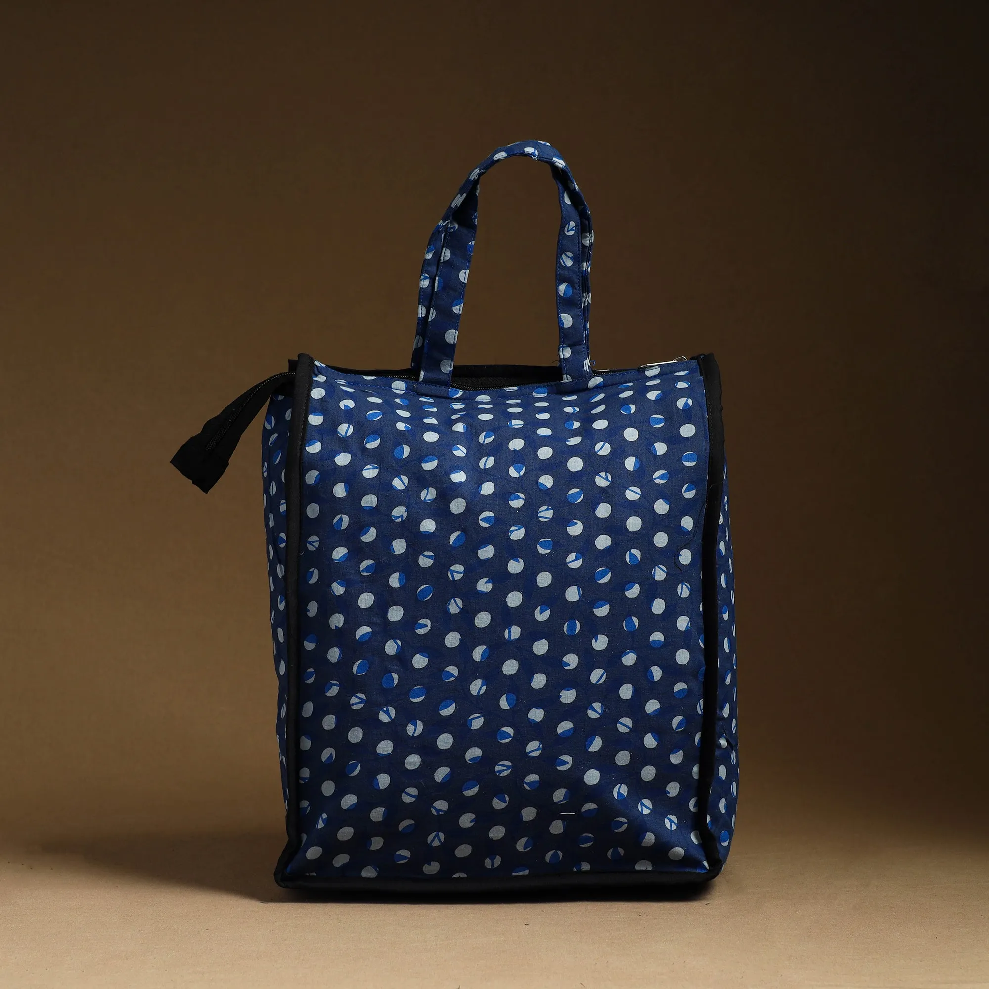 Blue - Handcrafted Cotton Shopping Hand Bag 09