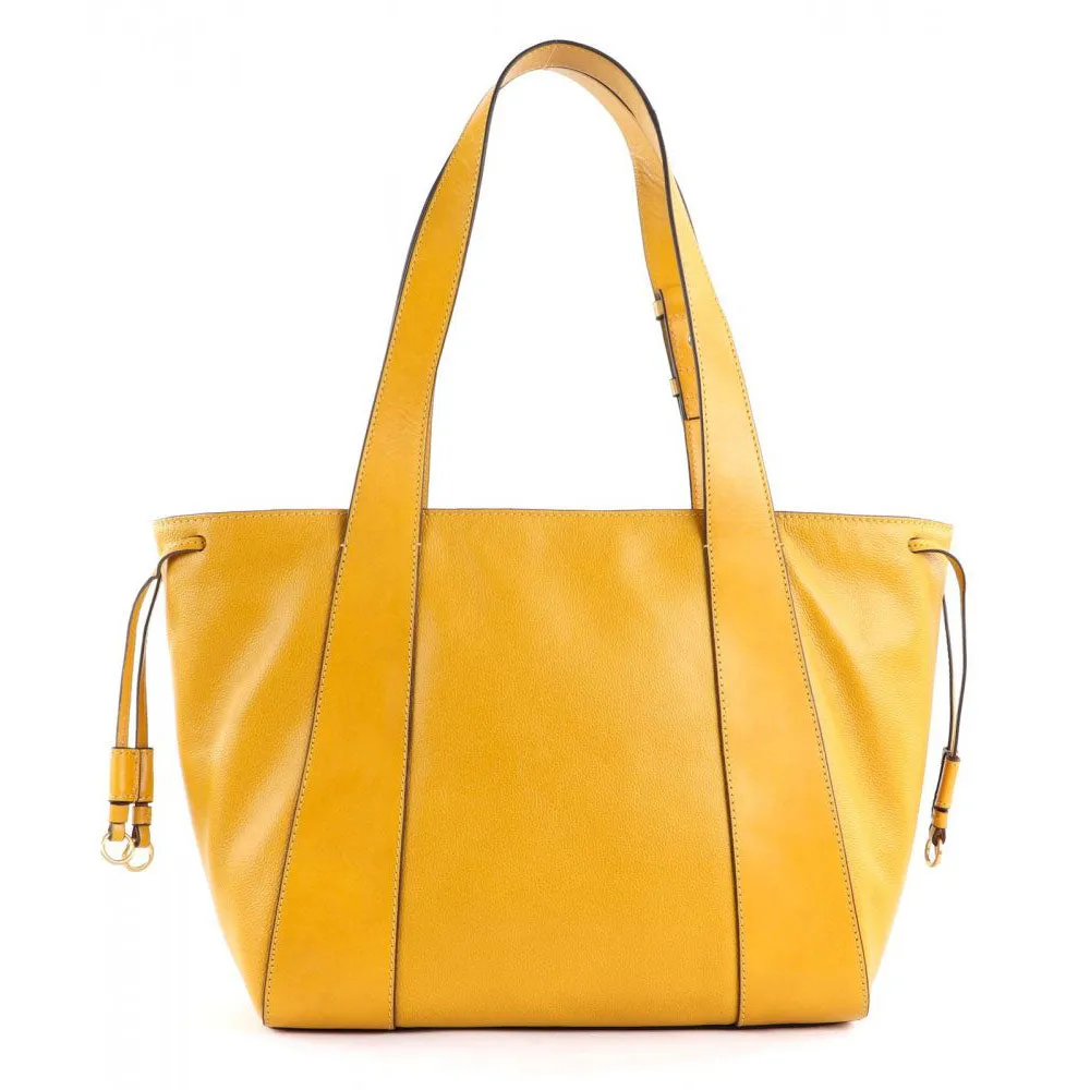 Borsa Donna Shopper THE BRIDGE linea Carlotta in Pelle Giallo Mais