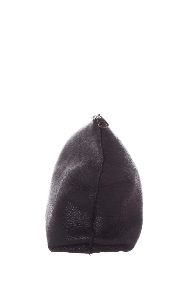 Bottega Veneta Black Leather Cosmetics Case