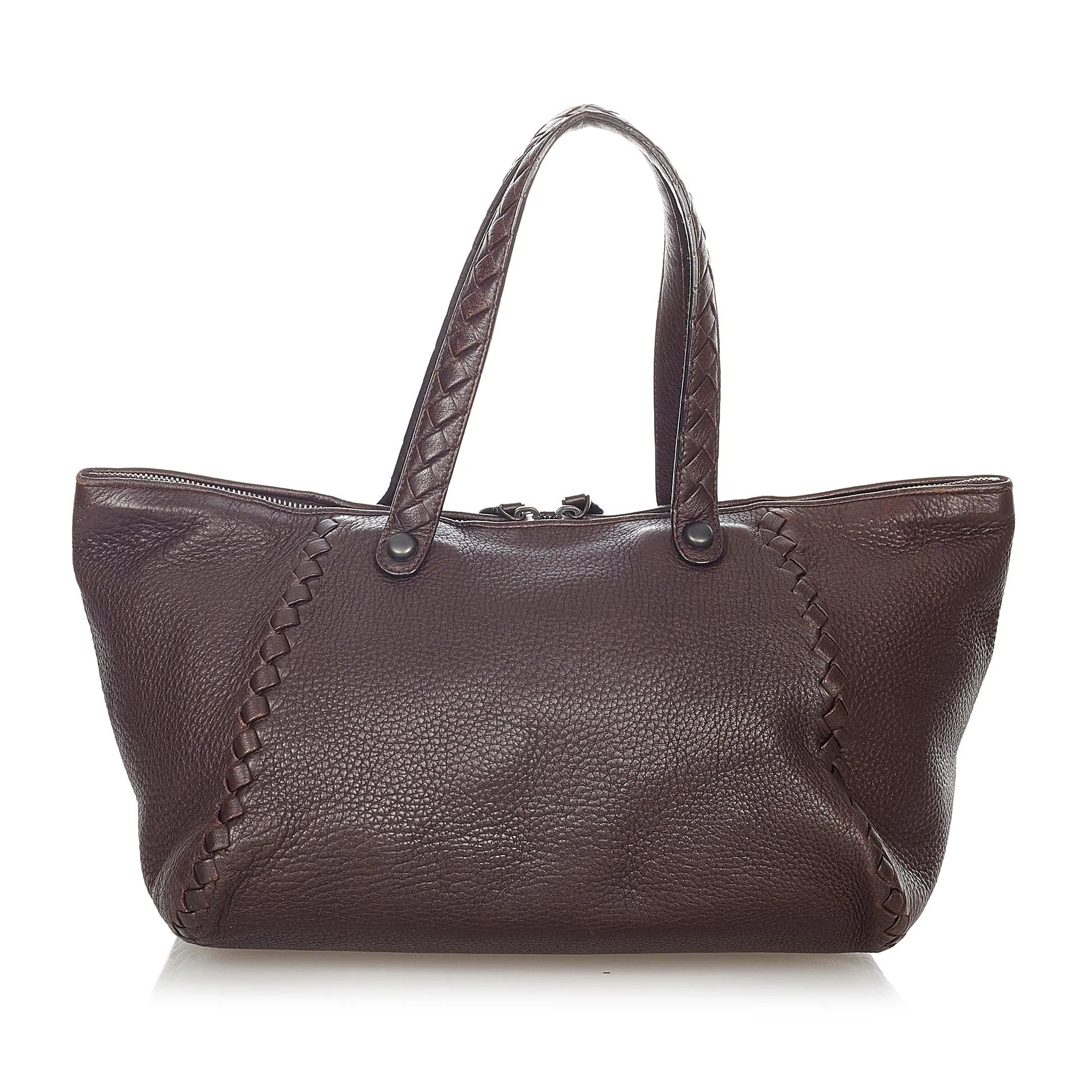 Bottega Veneta Intrecciato Leather Shoulder Bag (SHG-23574)