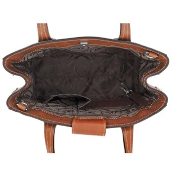 Brighton Carlina Top Handle in Whiskey/Cognac