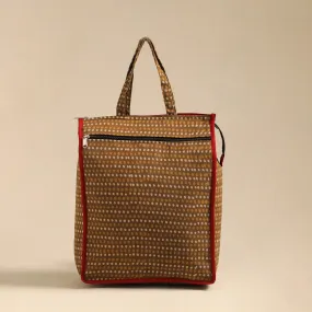 Brown - Handcrafted Cotton Shopping Hand Bag 01