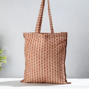 Brown - Pedana Kalamkari Block Printed Cotton Shopping Bag