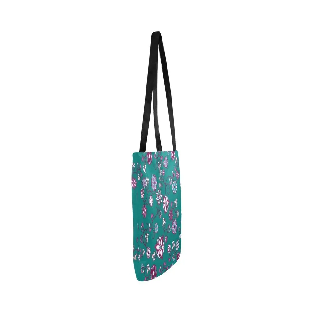 Burgundy Bloom Reusable Shopping Bag (Two sides)