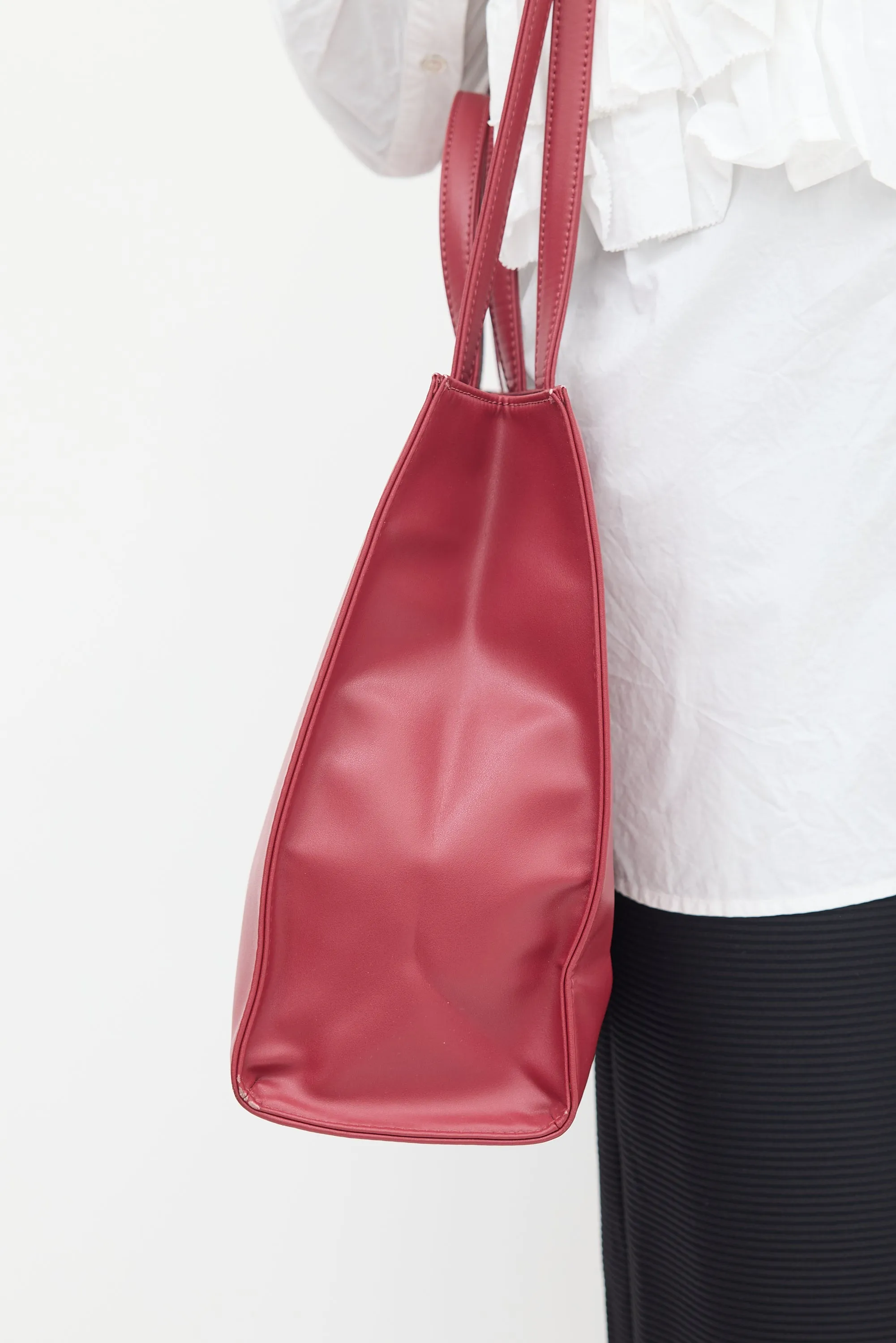 Burgundy Medium Shopping Bag