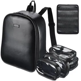 Byootique Makeup Artist Backpack w/ 4 Clear Pouches