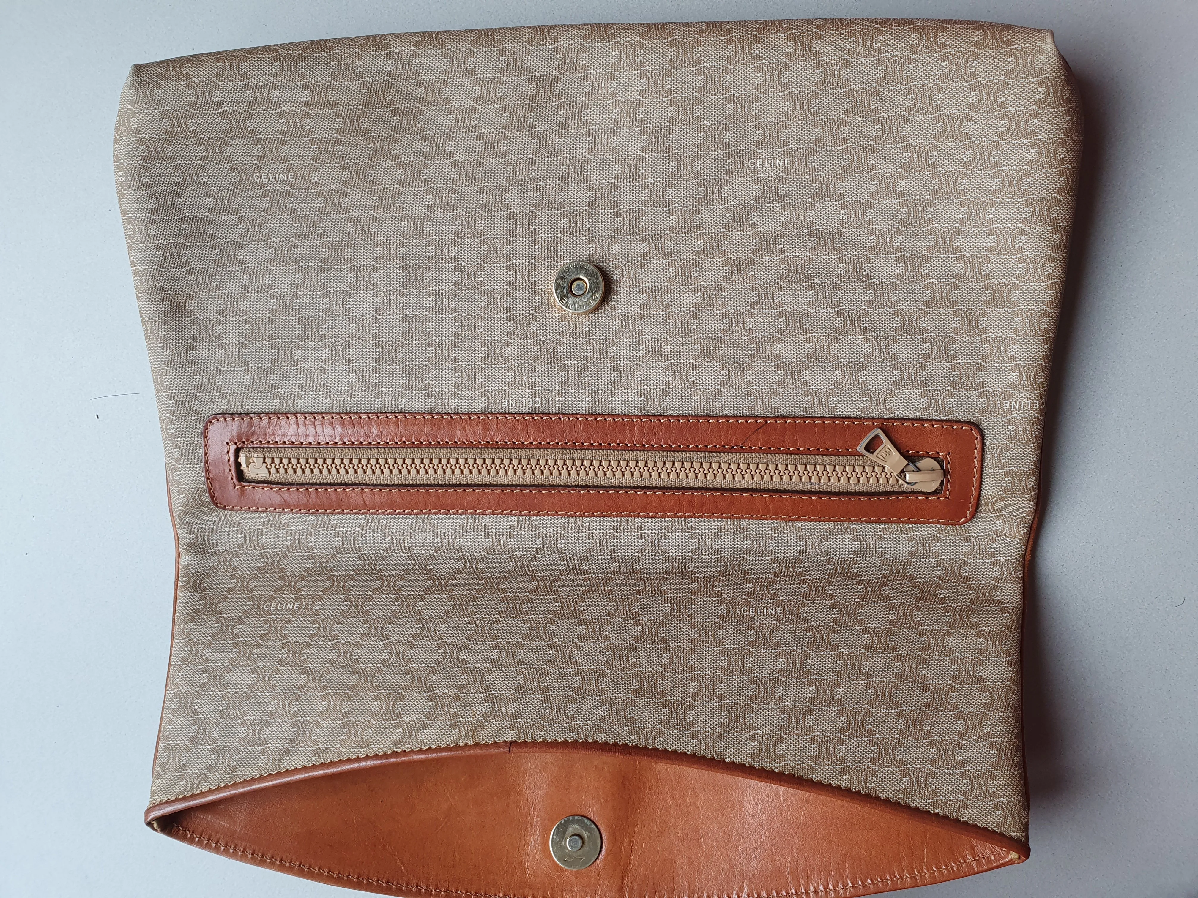 Celine vintage triomphe clutch bag