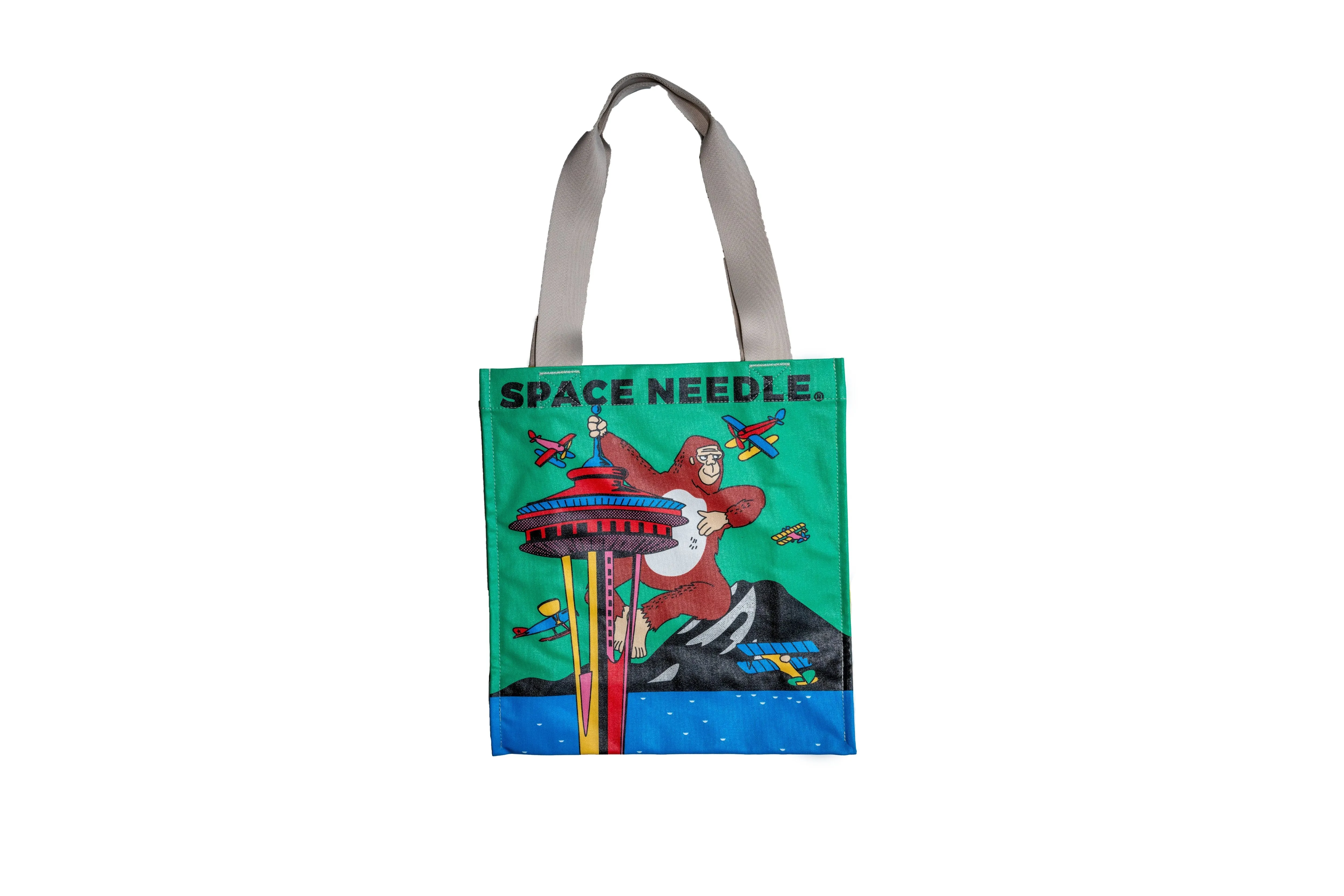 Chalo Seattle Bigfoot Space Needle Shopping Bag