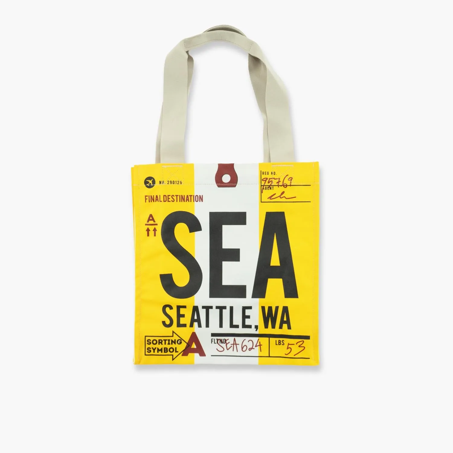 Chalo Seattle Yellow Luggage Tag Shopping Bag