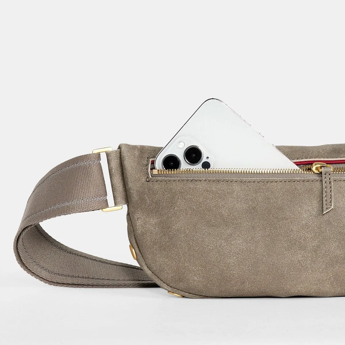 CHARLES CROSSBODY MED - Pewter/Brushed Gold