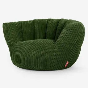 Charles Vintish Bean Bag - Cord Forest Green