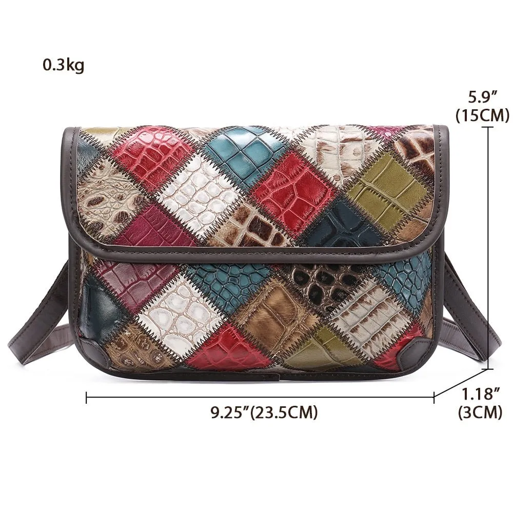 ChicLeather Patchwork Crossbody: Elegant and Fashionable