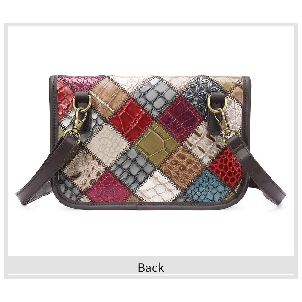 ChicLeather Patchwork Crossbody: Elegant and Fashionable