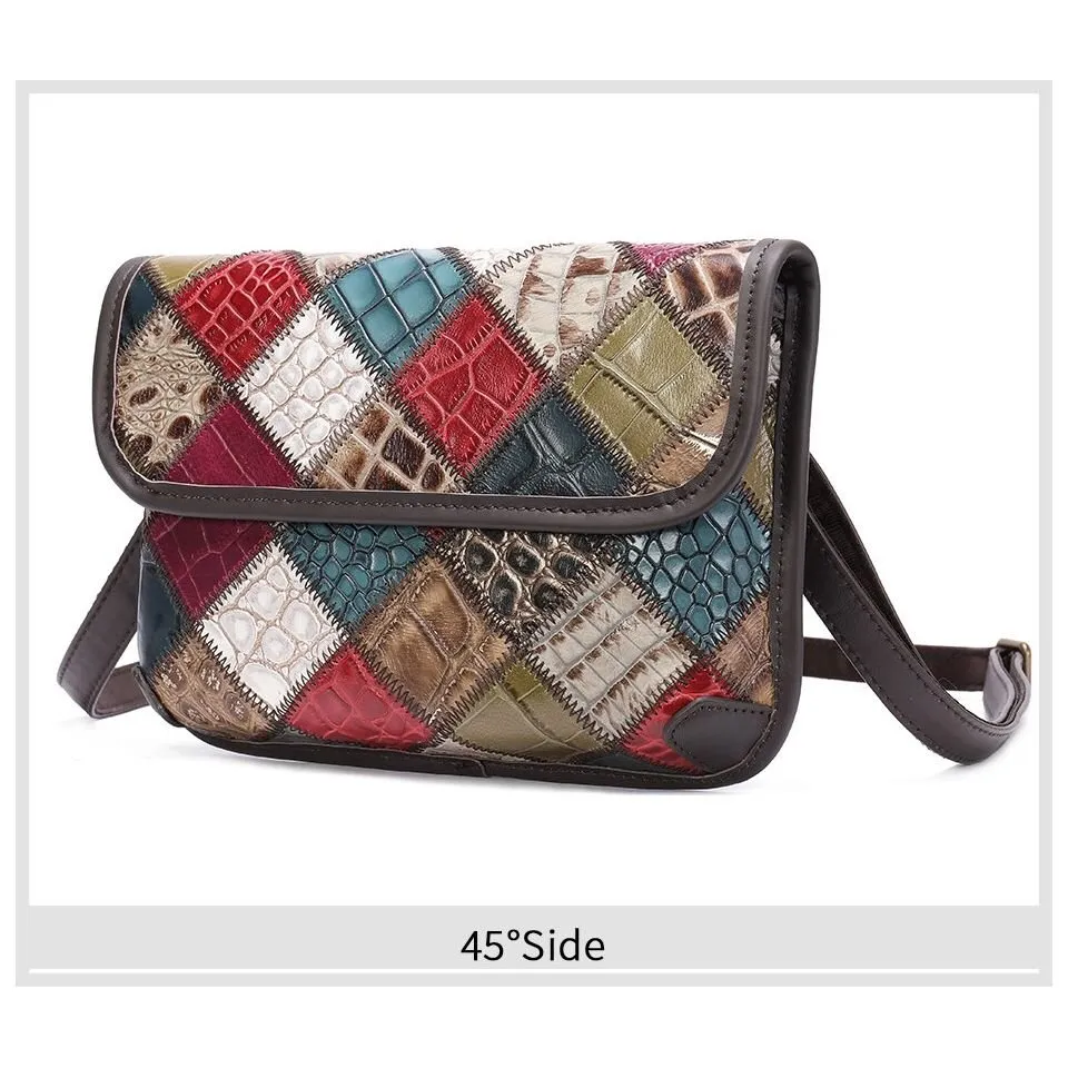 ChicLeather Patchwork Crossbody: Elegant and Fashionable