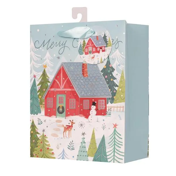 CHRISTMAS BARN GIFT BAG MEDIUM 18X23X10CM