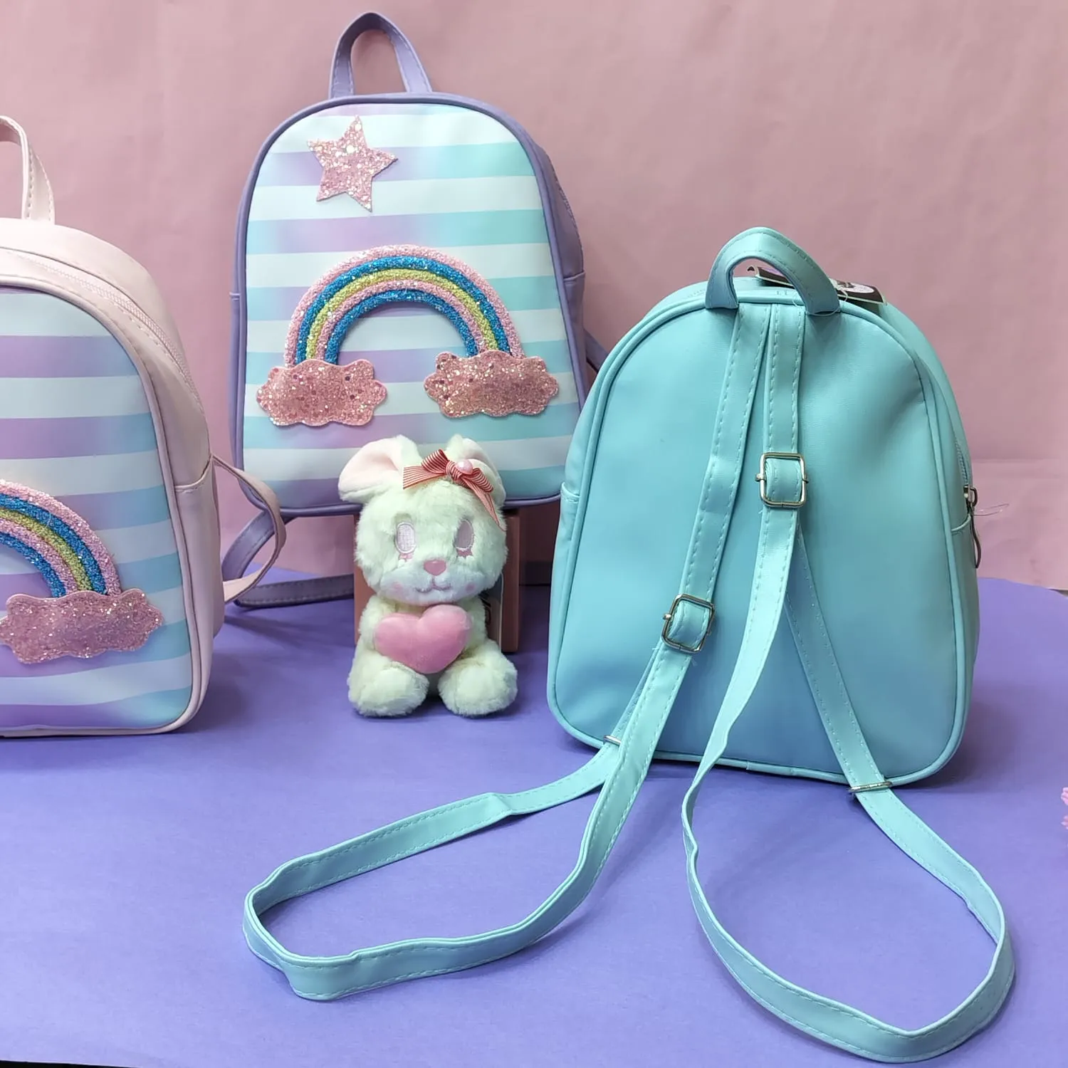 Colourful Rainbow Theme Mini Backpack