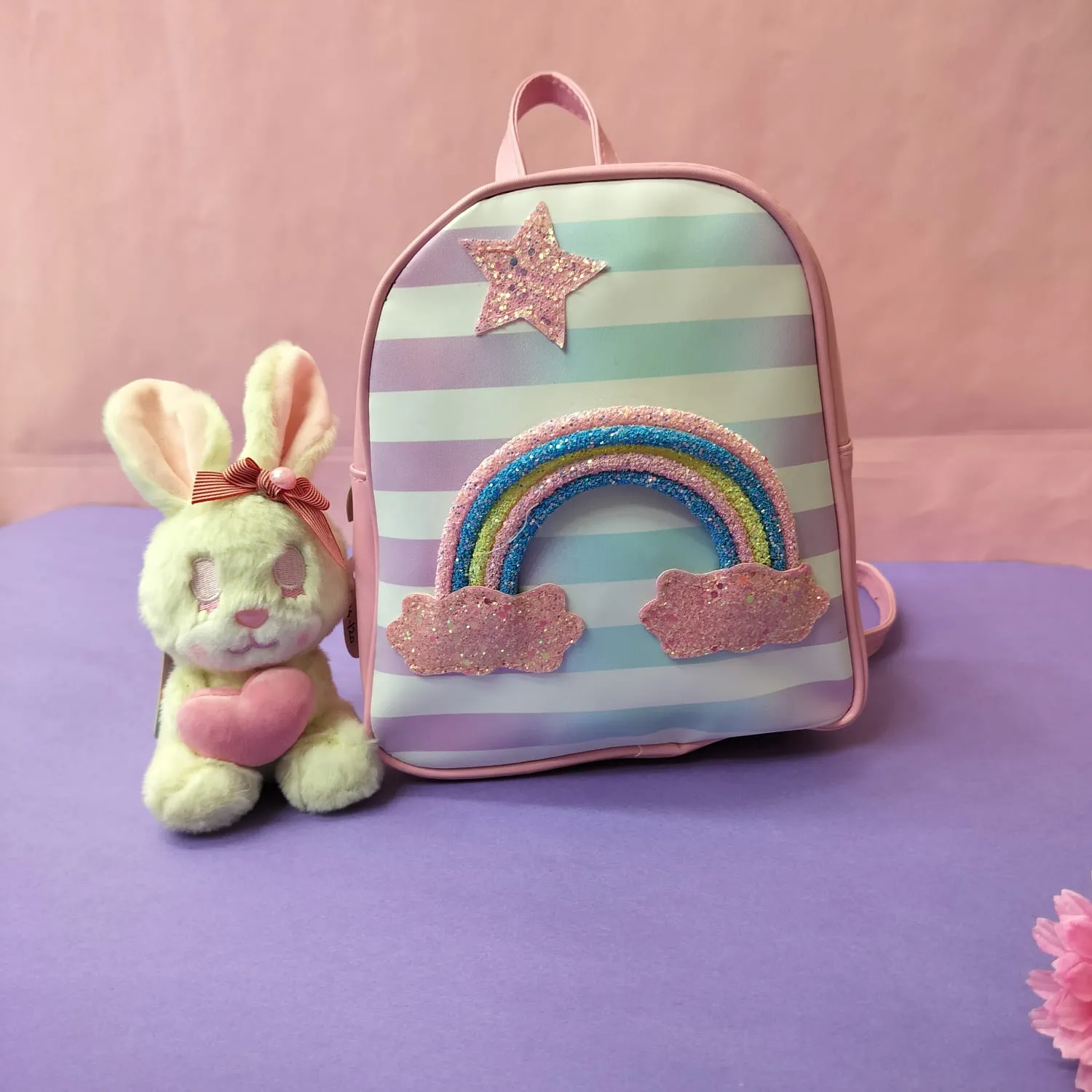 Colourful Rainbow Theme Mini Backpack