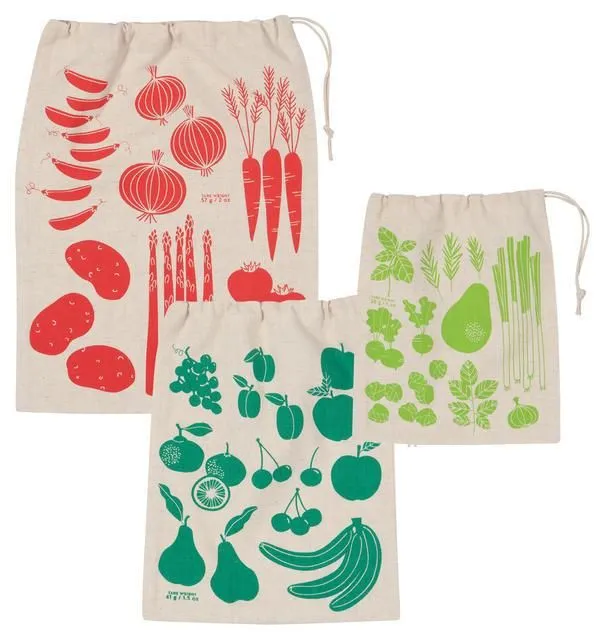 Cotton Produce Bags S/3