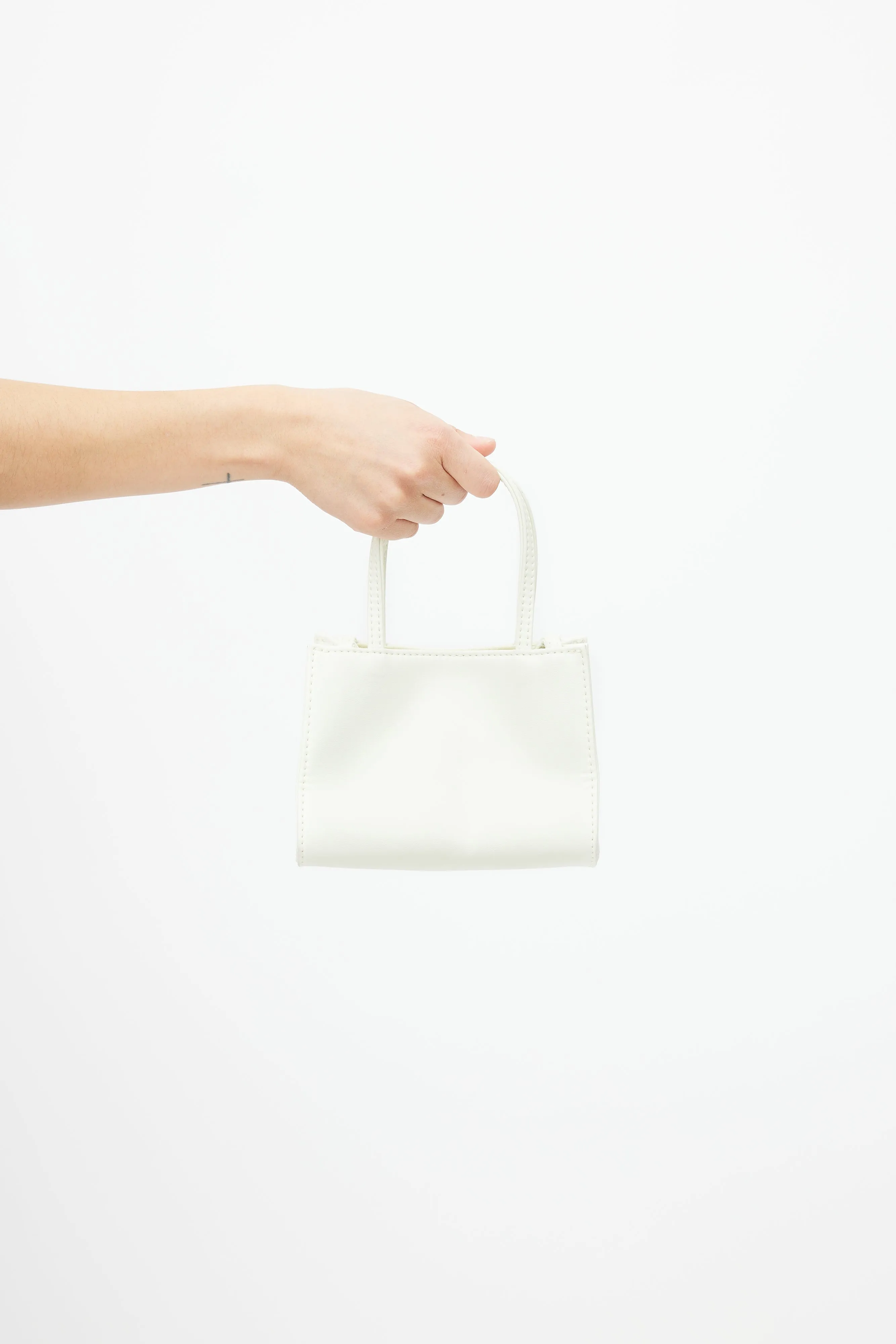 Cream Glue Small Shopping Bag