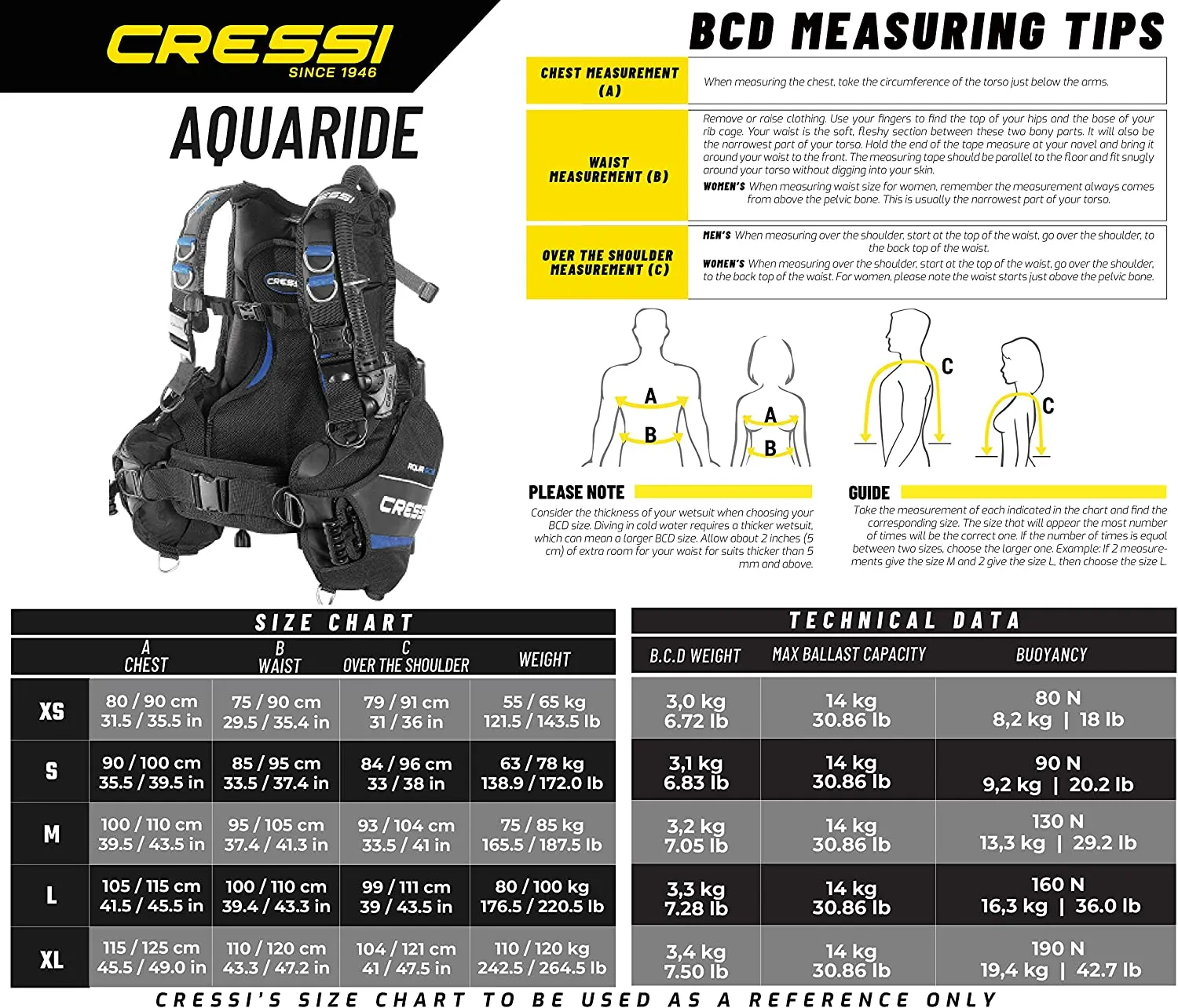 Cressi Aquaride BCD Blue