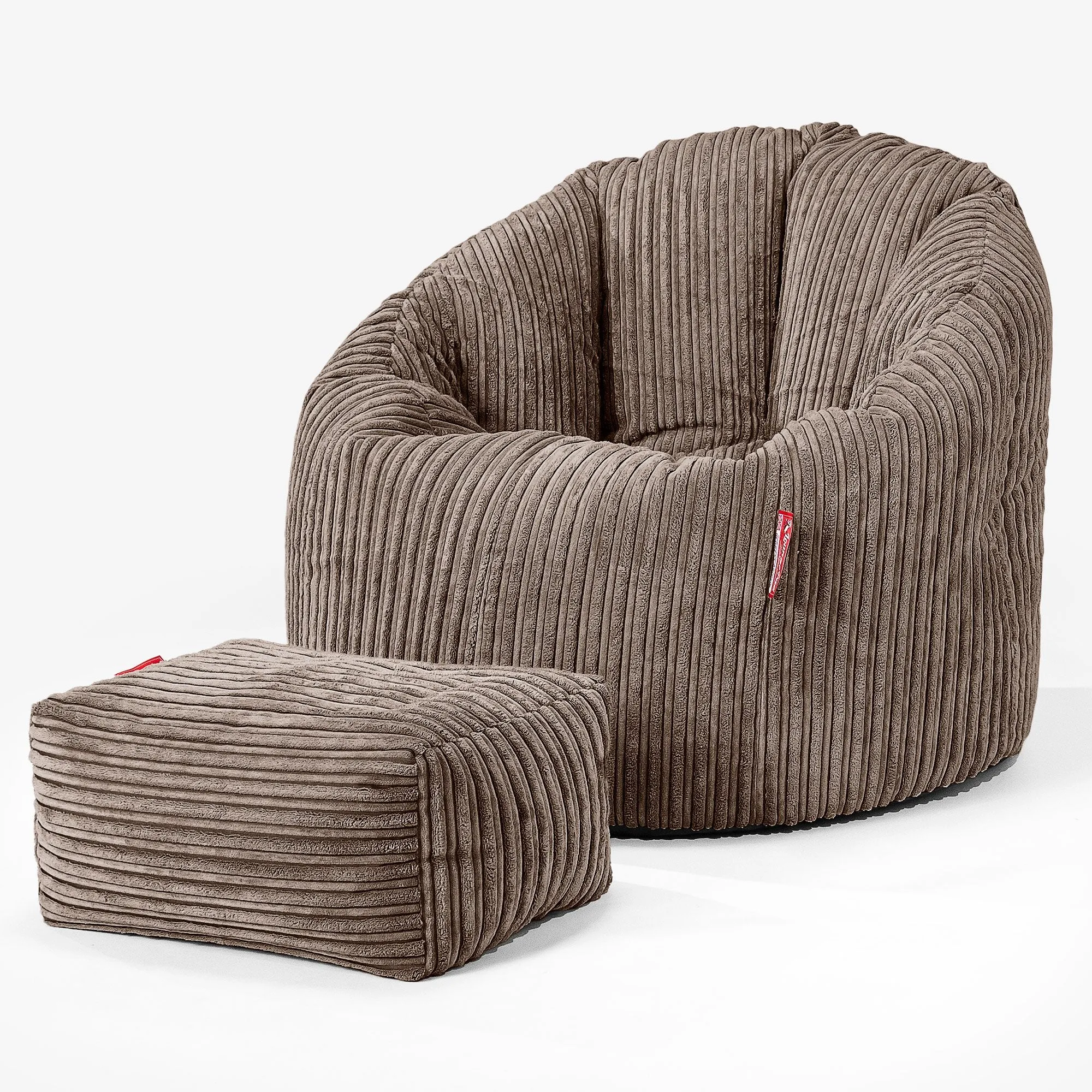 Cuddle Up Beanbag Chair - Cord Mocha Brown