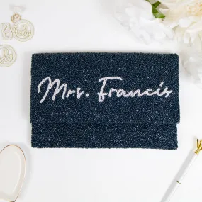 Customized Mrs. Last Name Wedding Clutch Purse (LHFC)