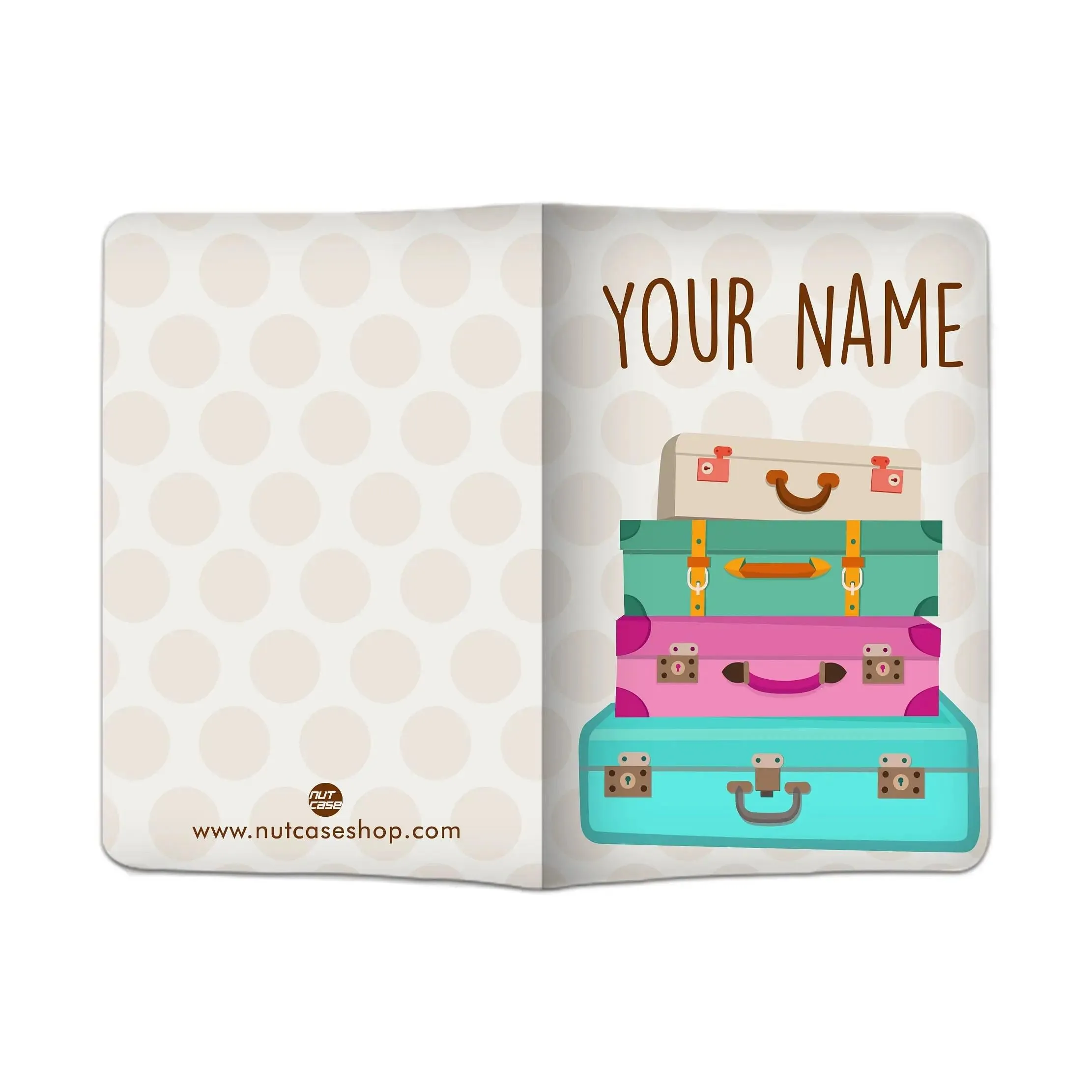 Customized Passport Cover for Girl -  Suitcase