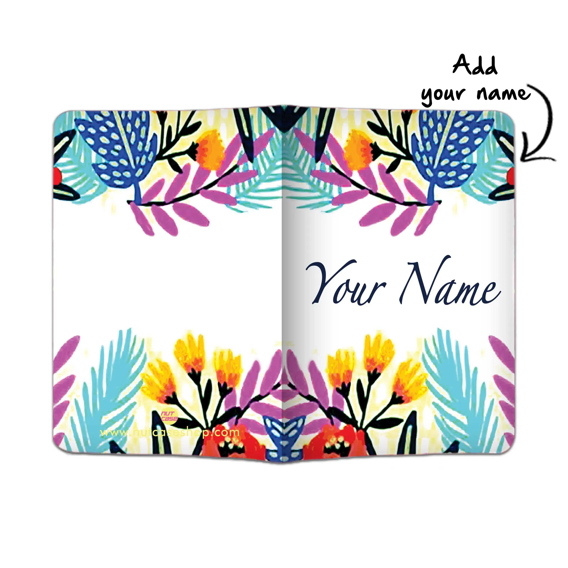 Customized Passport Cover Luggage Tag Set - Floral