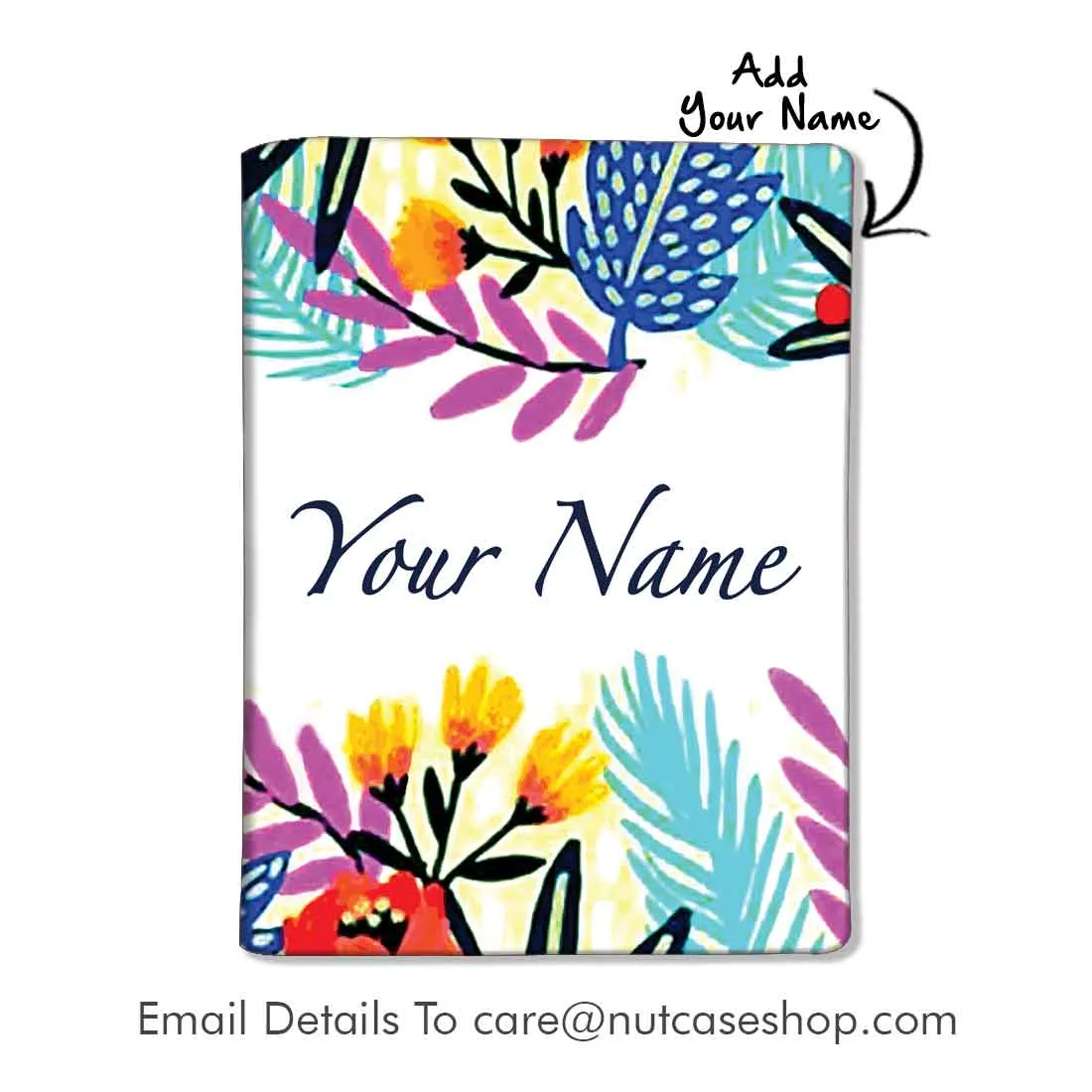 Customized Passport Cover Luggage Tag Set - Floral