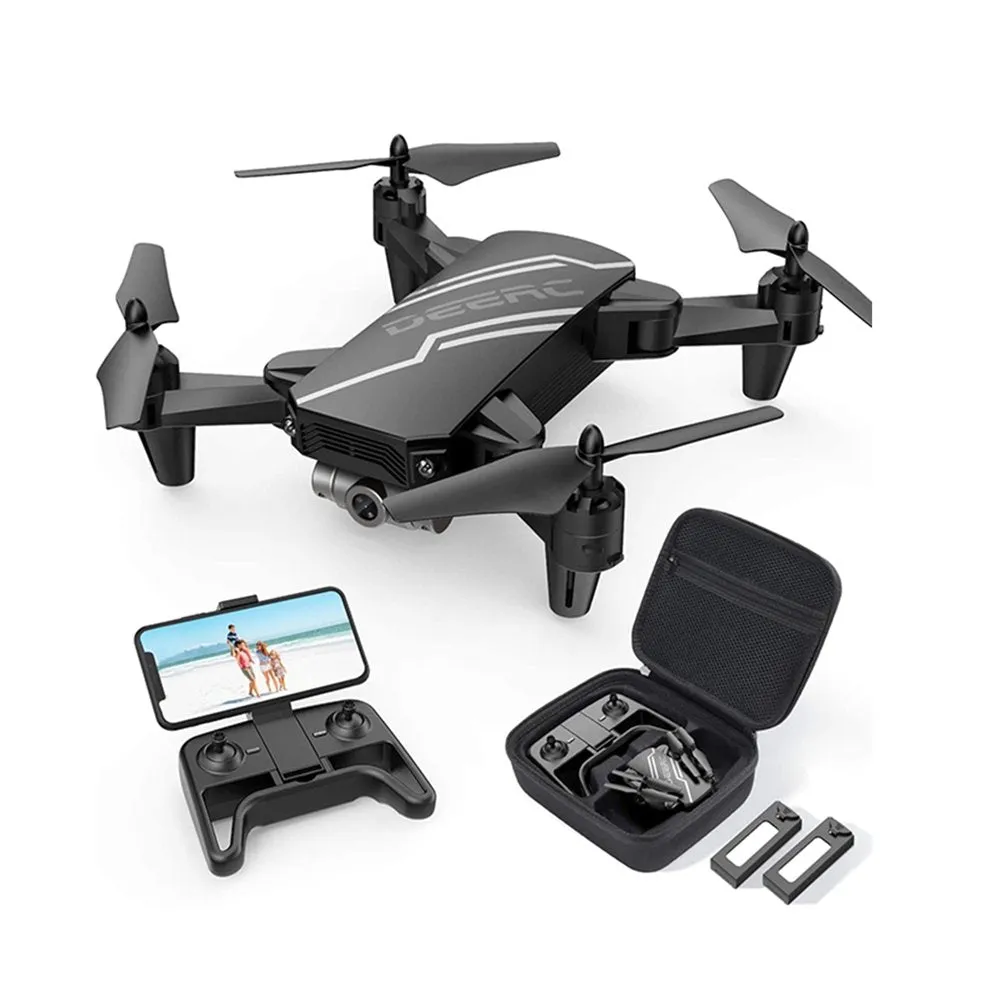 DEERC D20 Mini Drone 720P HD FPV Camera Remote Control 2 Batteries Carrying Bag