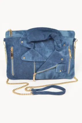 Denim Jacket Crossbody Clutch